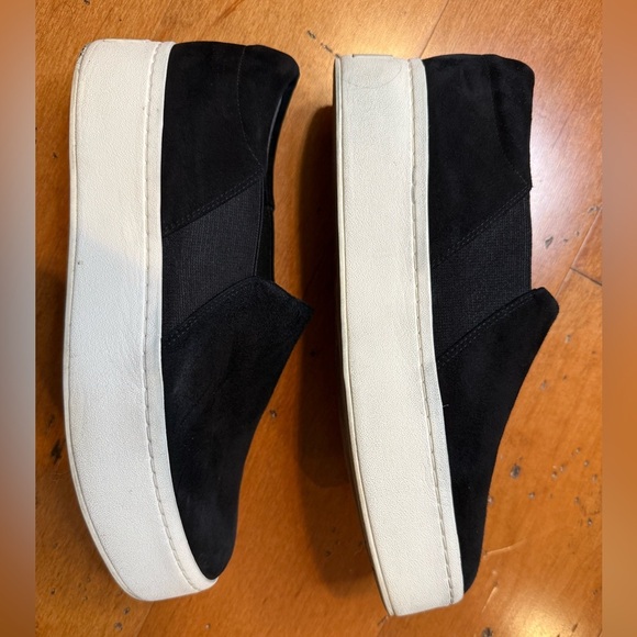 Vince Warren Slip On Platform Suede Sneakers in Black Size 6.5 - Picture 4 of 8